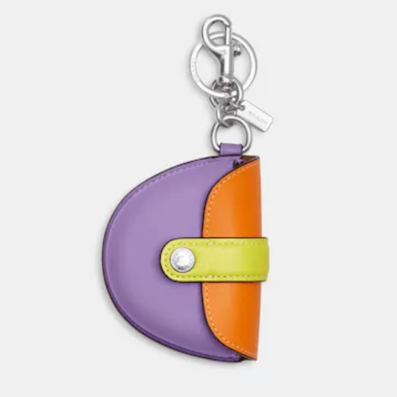๐๐ NWT COACH Mini Saddle Bag Charm In Colorblock ๐๐ - Picture 1 of 1